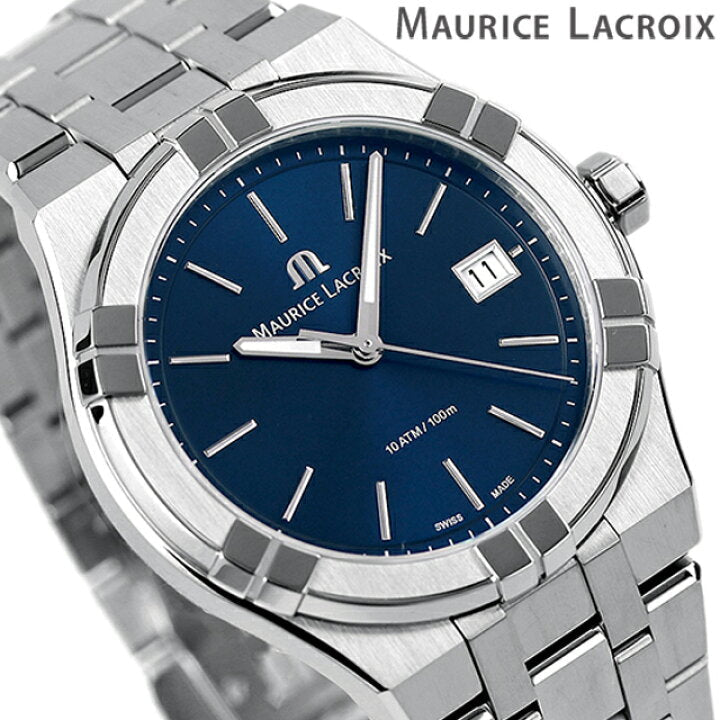 Shop Authentic Maurice Lacroix Aikon Date Blue Dial Silver Steel Strap Watch for Men - AI1108-SS002-430-1 - Luxxuri