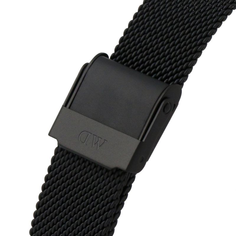 Shop Authentic Daniel Wellington Petite Ashfield Black Dial Black Mesh Strap Watch For Women - DW00100202 - Luxxuri