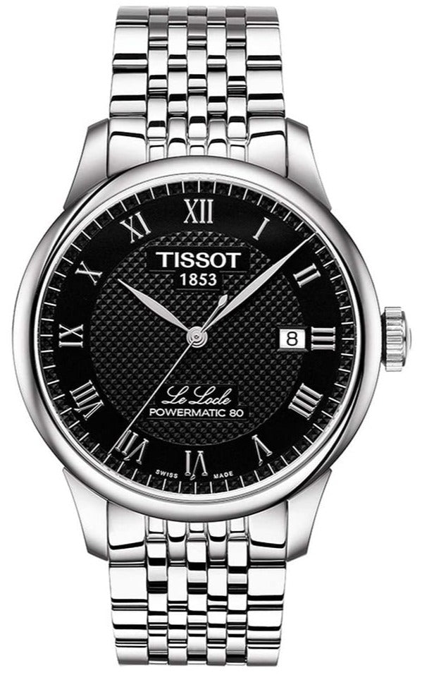 Shop Authentic Tissot T Classic Le Locle Powermatic 80 Black Dial Silver Steel Strap Watch For Women - T41.1.483.53 - Luxxuri