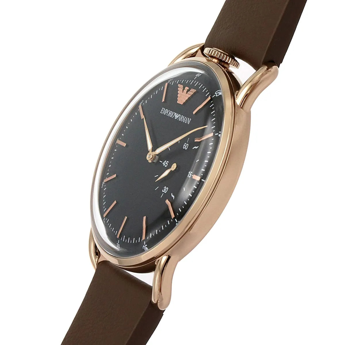 Shop Authentic Emporio Armani Aviator Quartz Black Dial Brown Leather Strap Watch For Men - AR11337 - Luxxuri