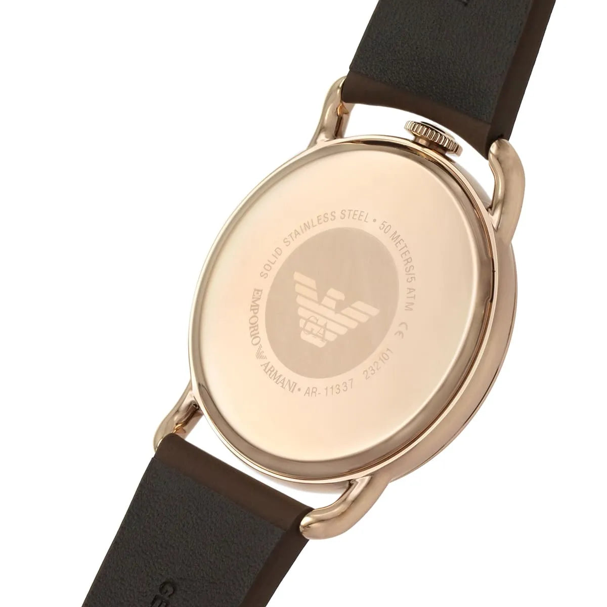 Shop Authentic Emporio Armani Aviator Quartz Black Dial Brown Leather Strap Watch For Men - AR11337 - Luxxuri