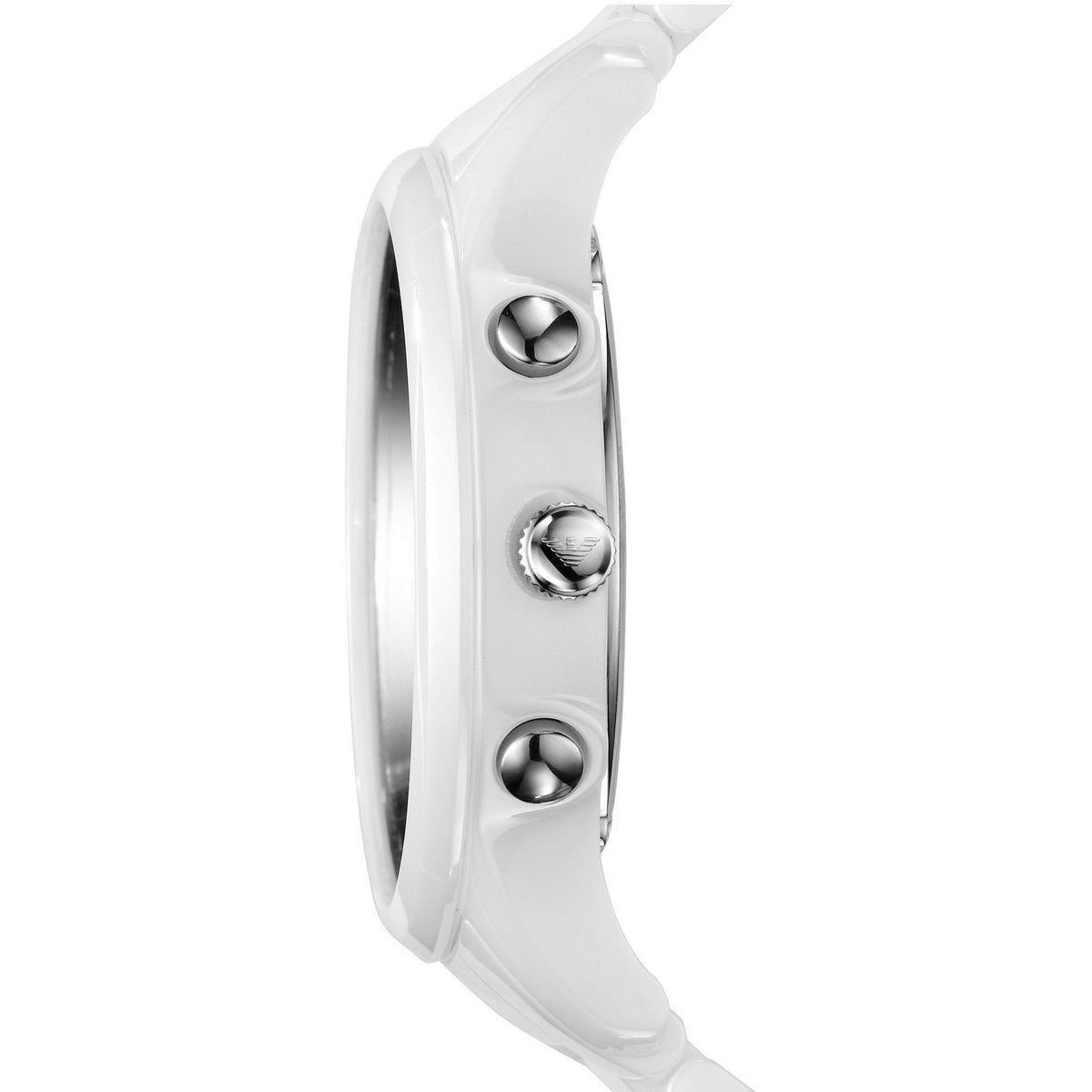 Shop Authentic Emporio Armani Ceramica Chronograph White Dial White Strap Watch For Men - AR1453 - Luxxuri