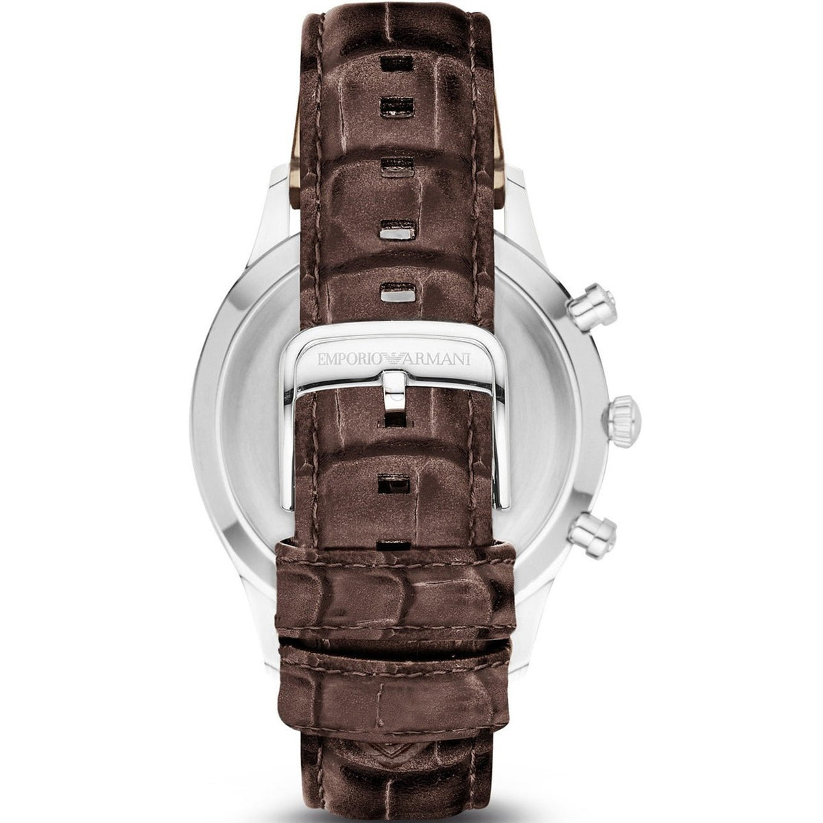 Shop Authentic Emporio Armani Classic Chronograph Cream Dial Brown Leather Strap Watch For Men - AR1878 - Luxxuri