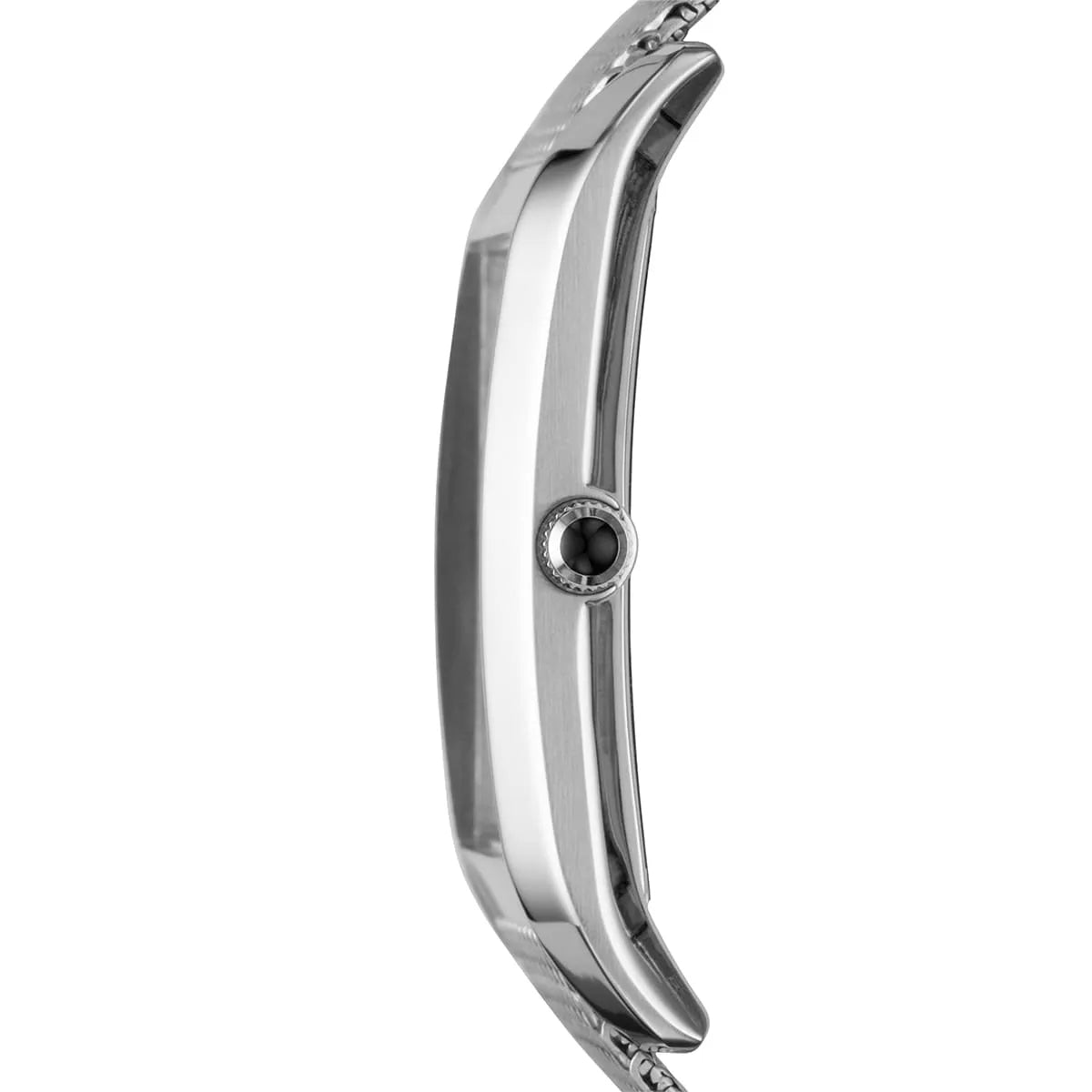 Emporio Armani Super Slim Quartz White Dial Silver Mesh Bracelet Watch For Women - AR2015