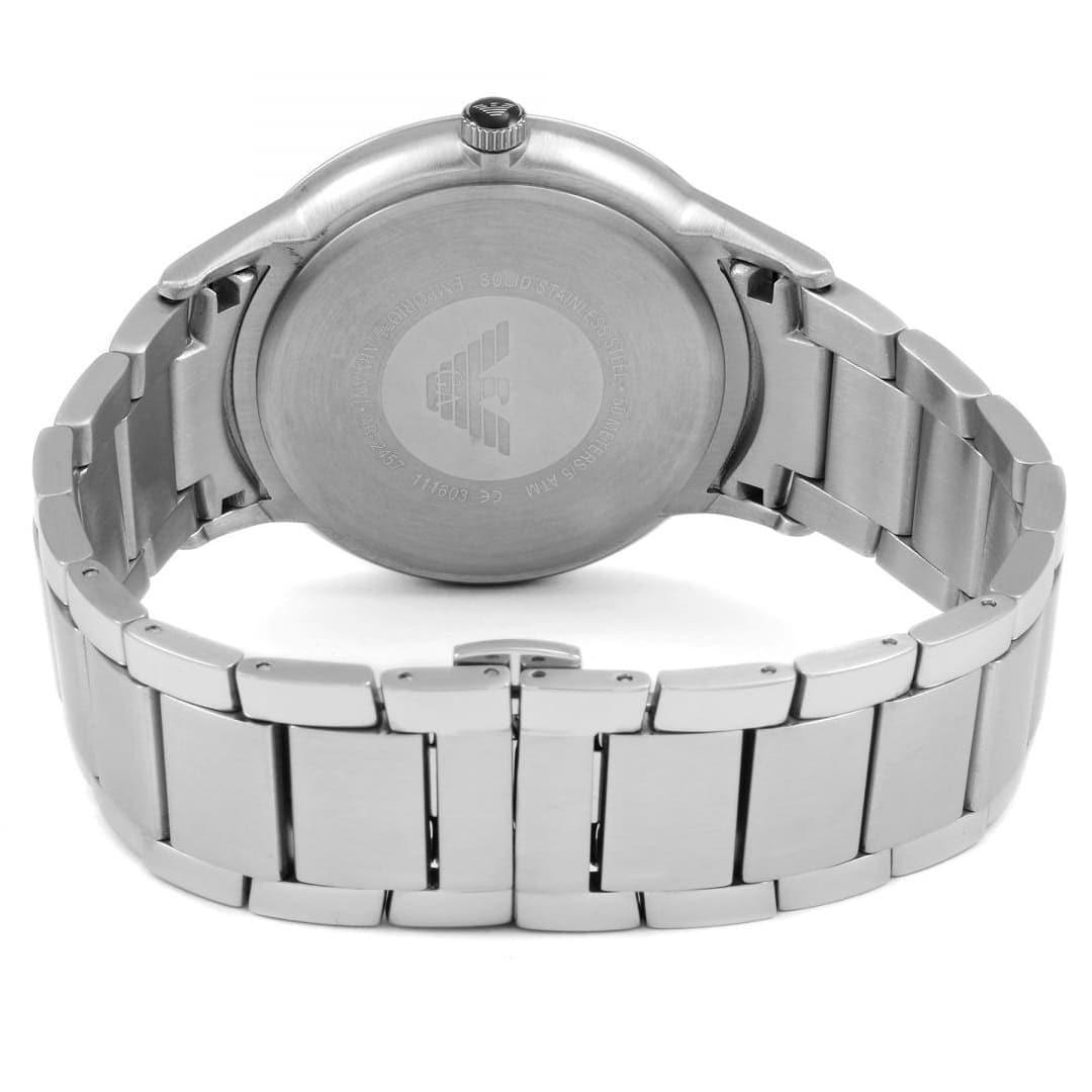 Shop Authentic Emporio Armani Sportivo Black Dial Silver Stainless Steel Watch For Men - AR2457 - Luxxuri