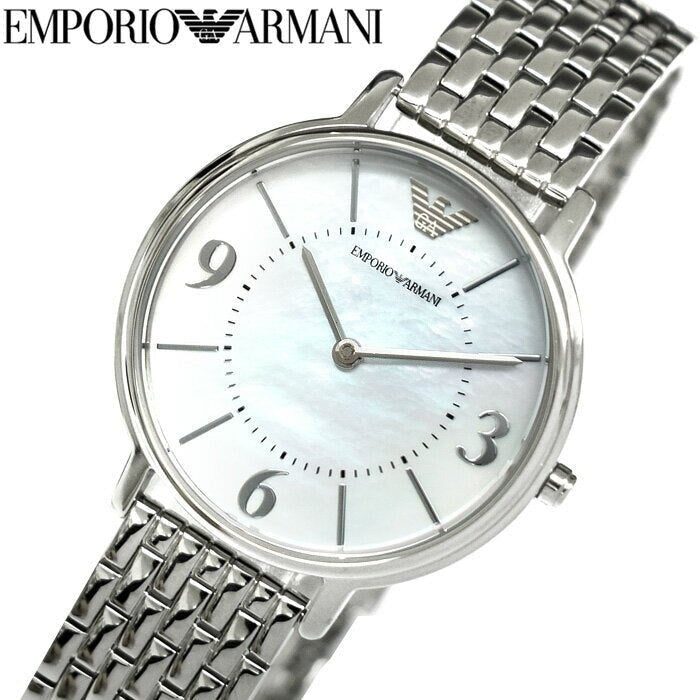 Shop Authentic Emporio Armani Kappa Mother of Pearl Dial Silver Steel Watch For Women - AR2507 - Luxxuri