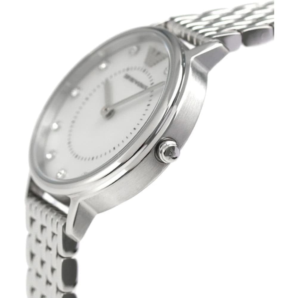 Shop Authentic Emporio Armani Kappa Mother of Pearl Dial Silver Mesh Bracelet Watch For Women - AR2511 - Luxxuri