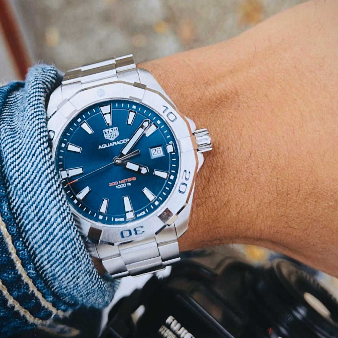 Shop Authentic Tag Heuer Aquaracer Blue Dial Watch for Men - WBD1112.BA0928 - Luxxuri
