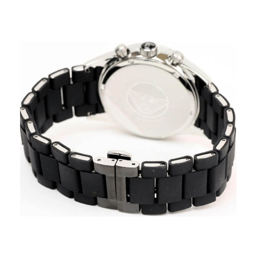 Shop Authentic Emporio Armani Sportivo Chronograph Black Dial Black Strap Watch For Men - AR5858 - Luxxuri