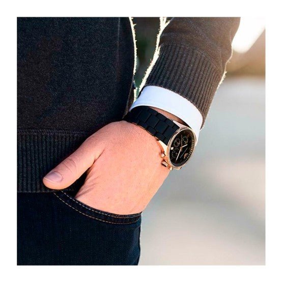Shop Authentic Emporio Armani Sportivo Black Dial Black Steel Strap Watch For Men - AR5905 - Luxxuri