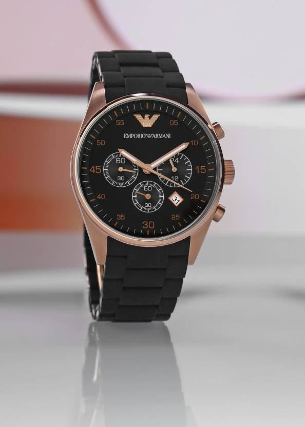 Shop Authentic Emporio Armani Sportivo Black Dial Black Steel Strap Watch For Men - AR5905 - Luxxuri