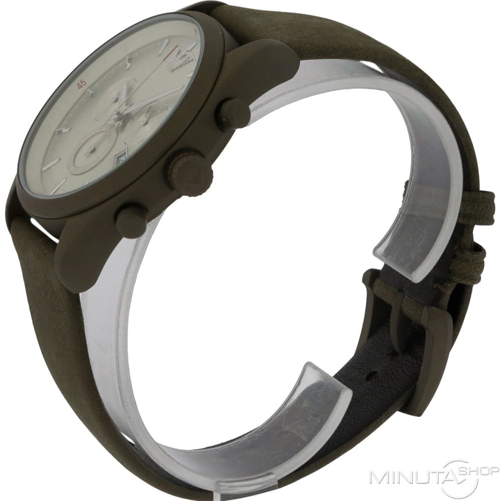 Shop Authentic Emporio Armani Sportivo Chronograph Silver Dial Brown Leather Strap Watch For Men - AR6076 - Luxxuri