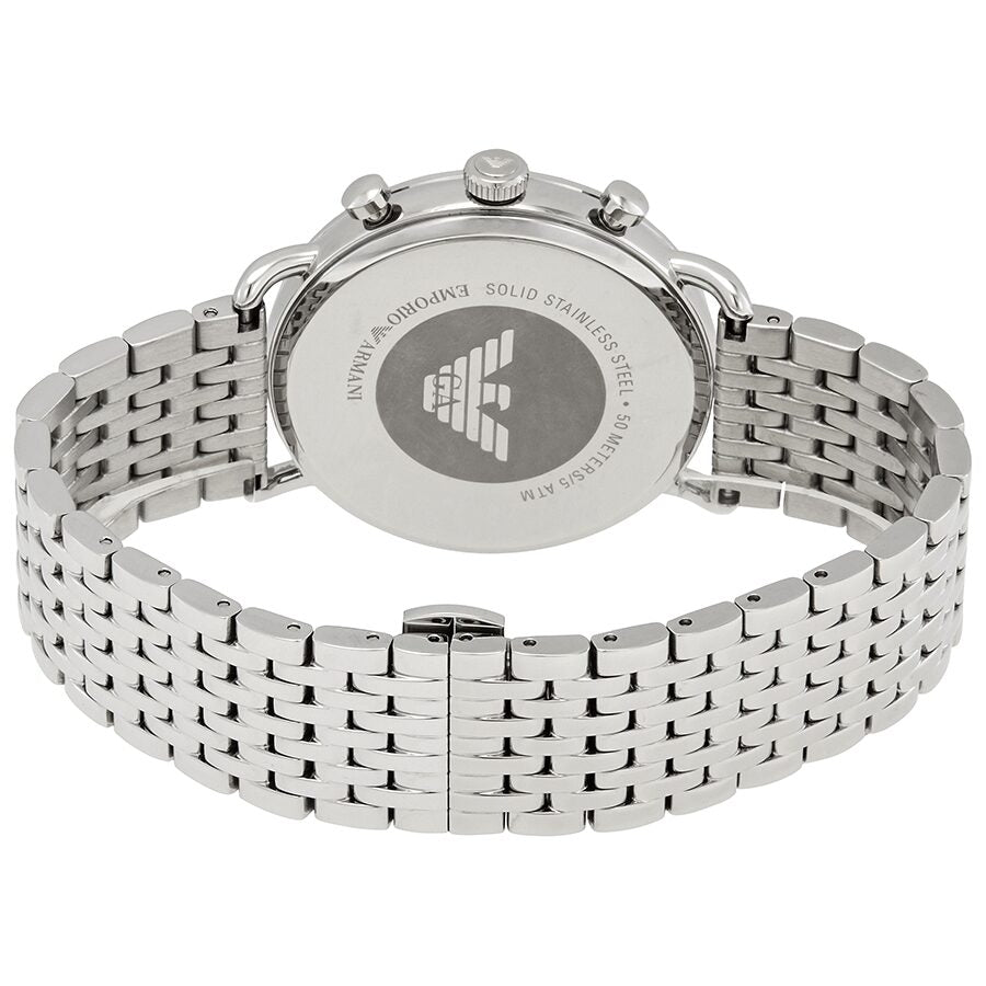 Shop Authentic Emporio Armani Aviator Chronograph Blue Dial Silver Steel Strap Watch For Men - AR11238 - Luxxuri