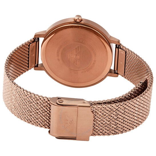 Shop Authentic Emporio Armani Kappa Pink Dial Pink Mesh Bracelet Watch For Women - AR11129 - Luxxuri