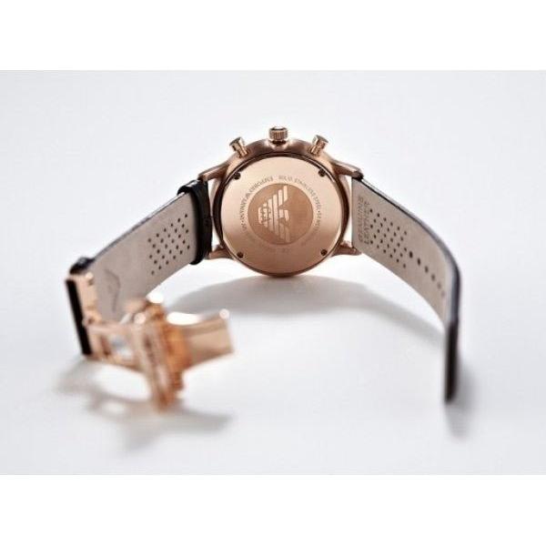Shop Authentic Emporio Armani Gianni Classic Chronograph White Dial Brown Leather Strap Watch For Men - AR0398 - Luxxuri