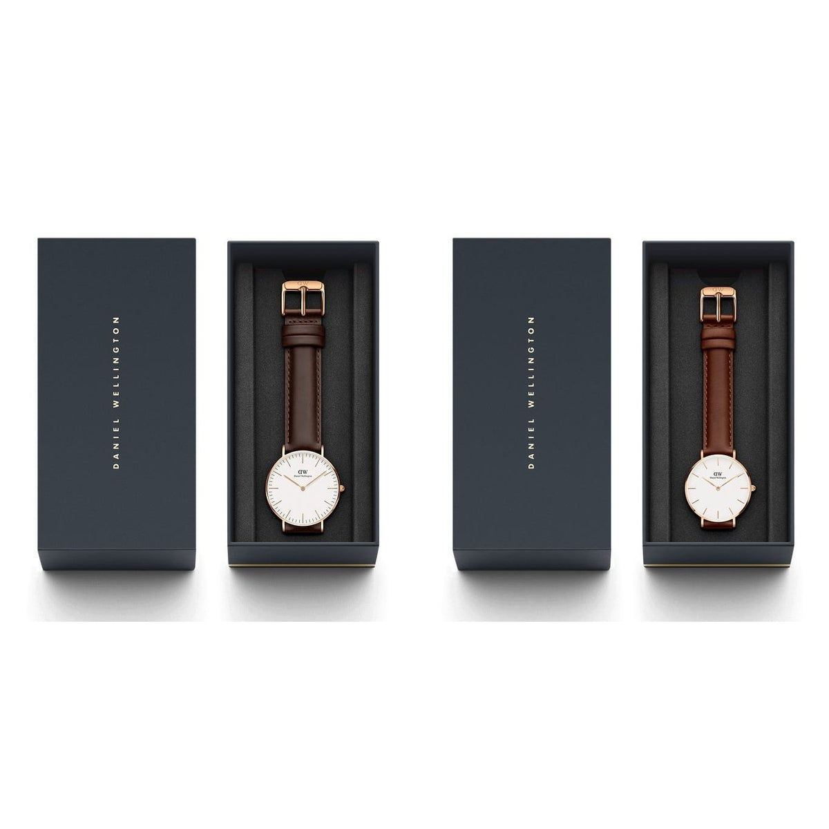 Shop Authentic Daniel Wellington Classic Bristol White Dial Brown Leather Strap Watch For Women - DW00100039 - Luxxuri