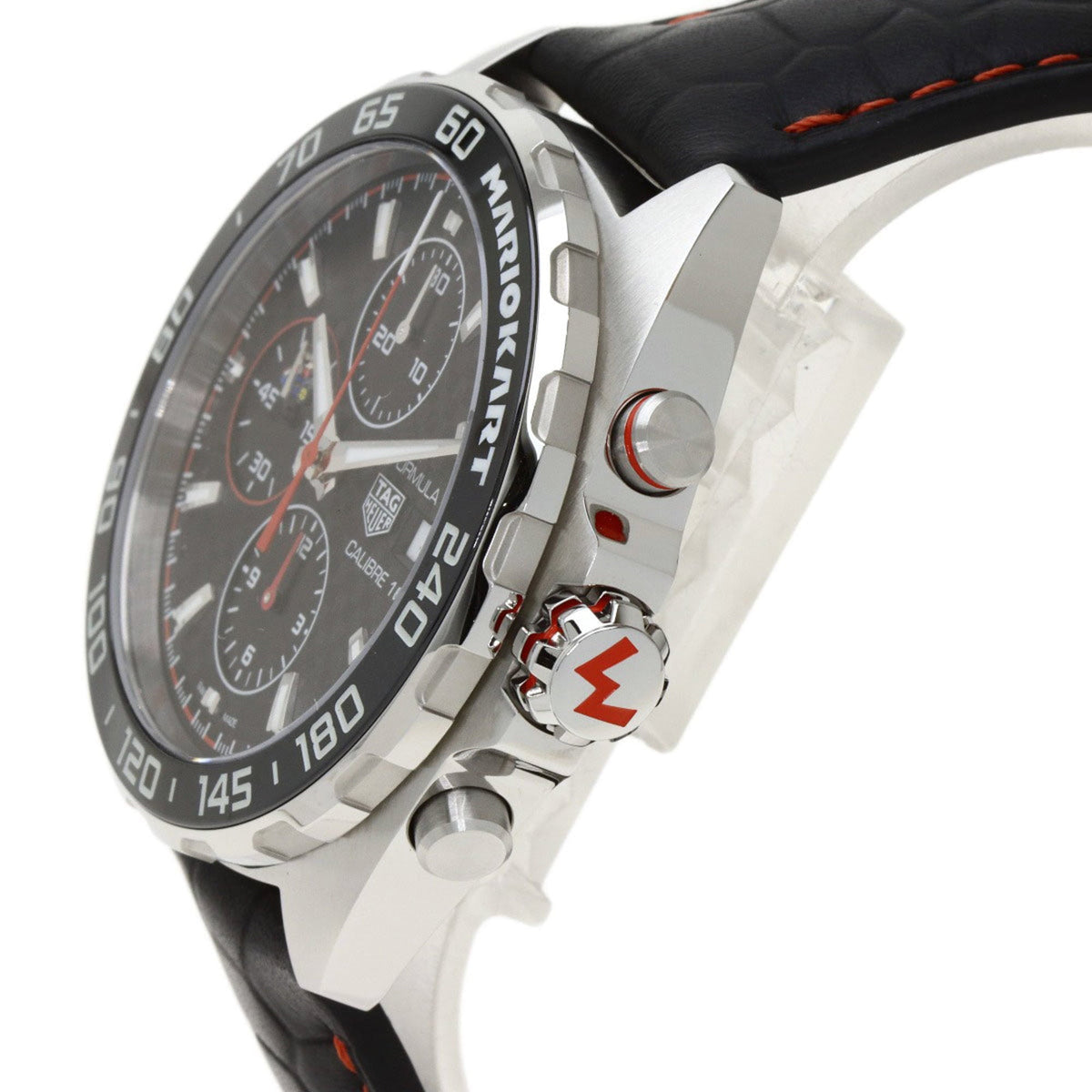 Shop Authentic Tag Heuer Formula 1 Mario Kart Chronograph Black Dial Black Leather Strap Watch for Men - CAZ201E.FC6517 - Luxxuri