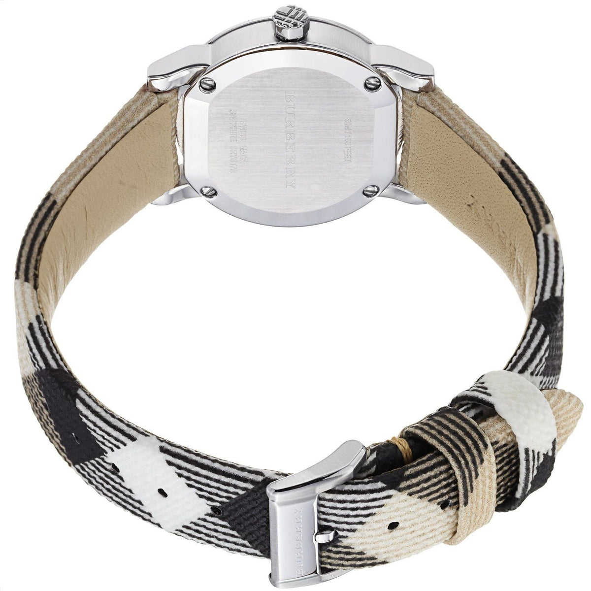 Shop Authentic Burberry The City White Dial Brown Leather Strap Watch for Women - BU9113 - Luxxuri
