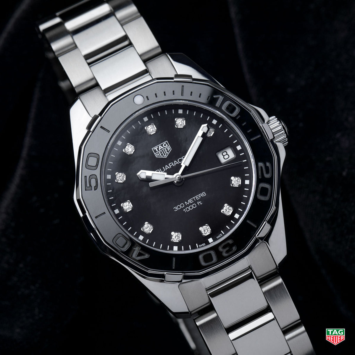Shop Authentic Tag Heuer Aquaracer Black Dial Watch for Women - WAY131M.BA0748 - Luxxuri