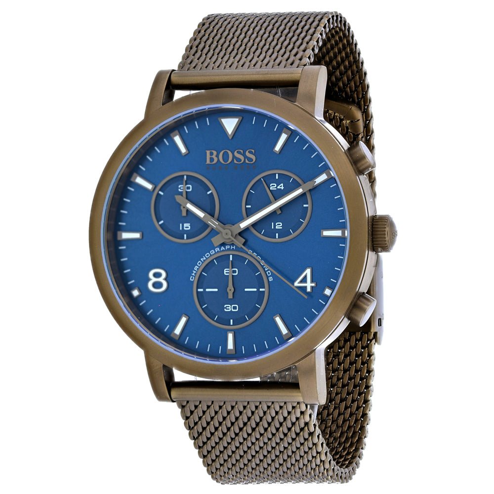 Shop Authentic Hugo Boss Spirit Blue Dial Grey Mesh Bracelet Watch for Men - 1513693 - Luxxuri