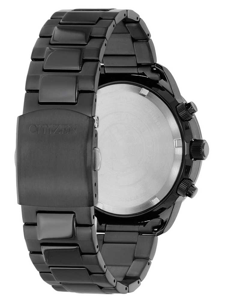 Shop Authentic Citizen Sports Eco Drive Black Dial Black Steel Strap Watch For Men - CA0695-84E - Luxxuri