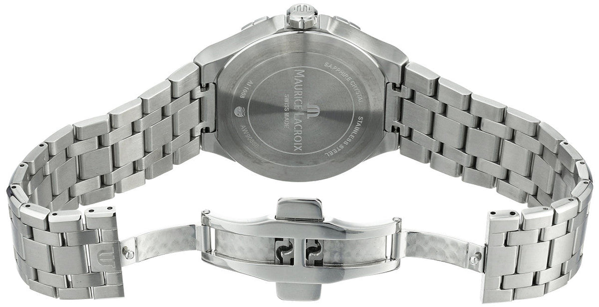 Shop Authentic Maurice Lacroix Aikon Date White Dial Silver Steel Strap Watch for Men - AI1008-SS002-131-1 - Luxxuri