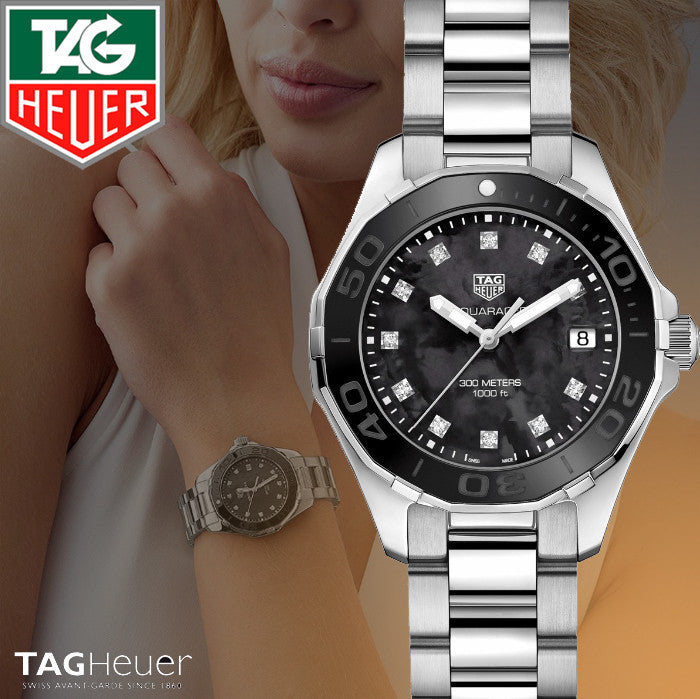 Shop Authentic Tag Heuer Aquaracer Black Dial Watch for Women - WAY131M.BA0748 - Luxxuri