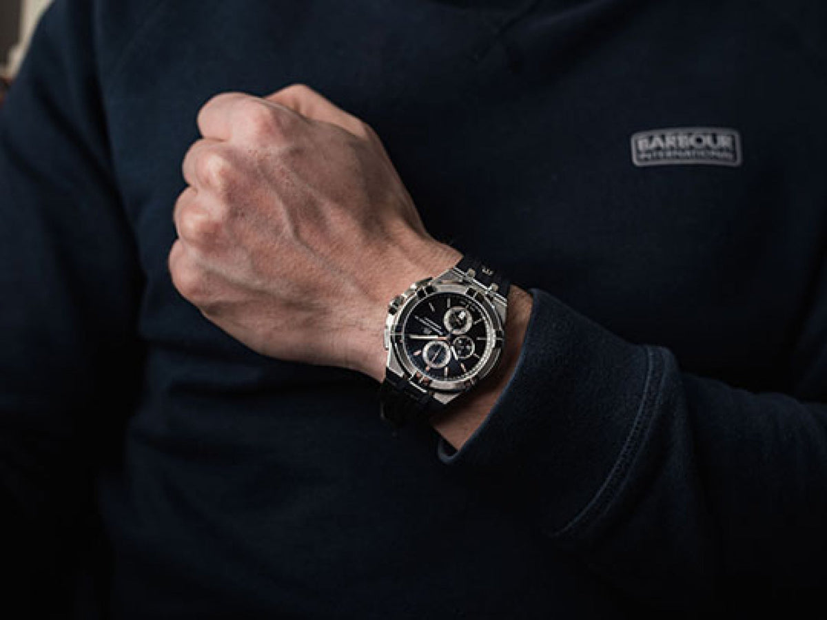 Shop Authentic Maurice Lacroix Aikon Chronograph Black Dial Black Leather Strap Watch for Men - AI1018-SS001-330-1 - Luxxuri