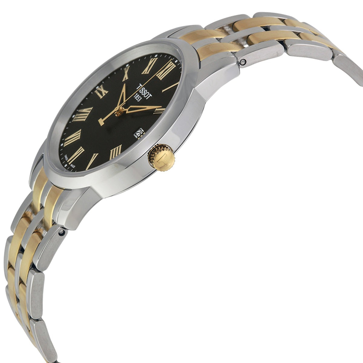 Shop Authentic Tissot T Classic Dream Black Dial Two Tone Steel Strap Watch for Men - T033.410.22.053.01 - Luxxuri