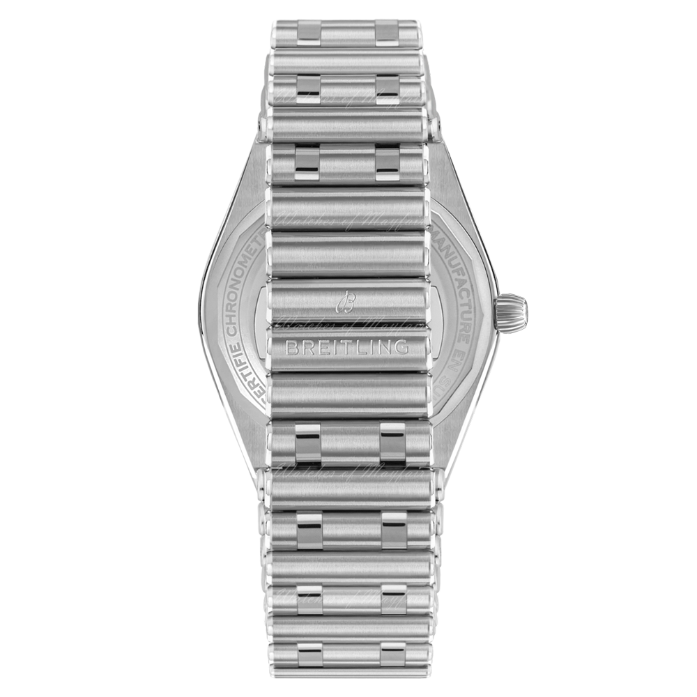 Breitling Chronomat 32 Blue Dial Silver Steel Strap Watch for Women - A77310101C1A1