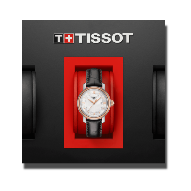 Shop Authentic Tissot Bridgeport Lady White Dial Brown Leather Strap Watch For Women - T097.010.26.118.00 - Luxxuri