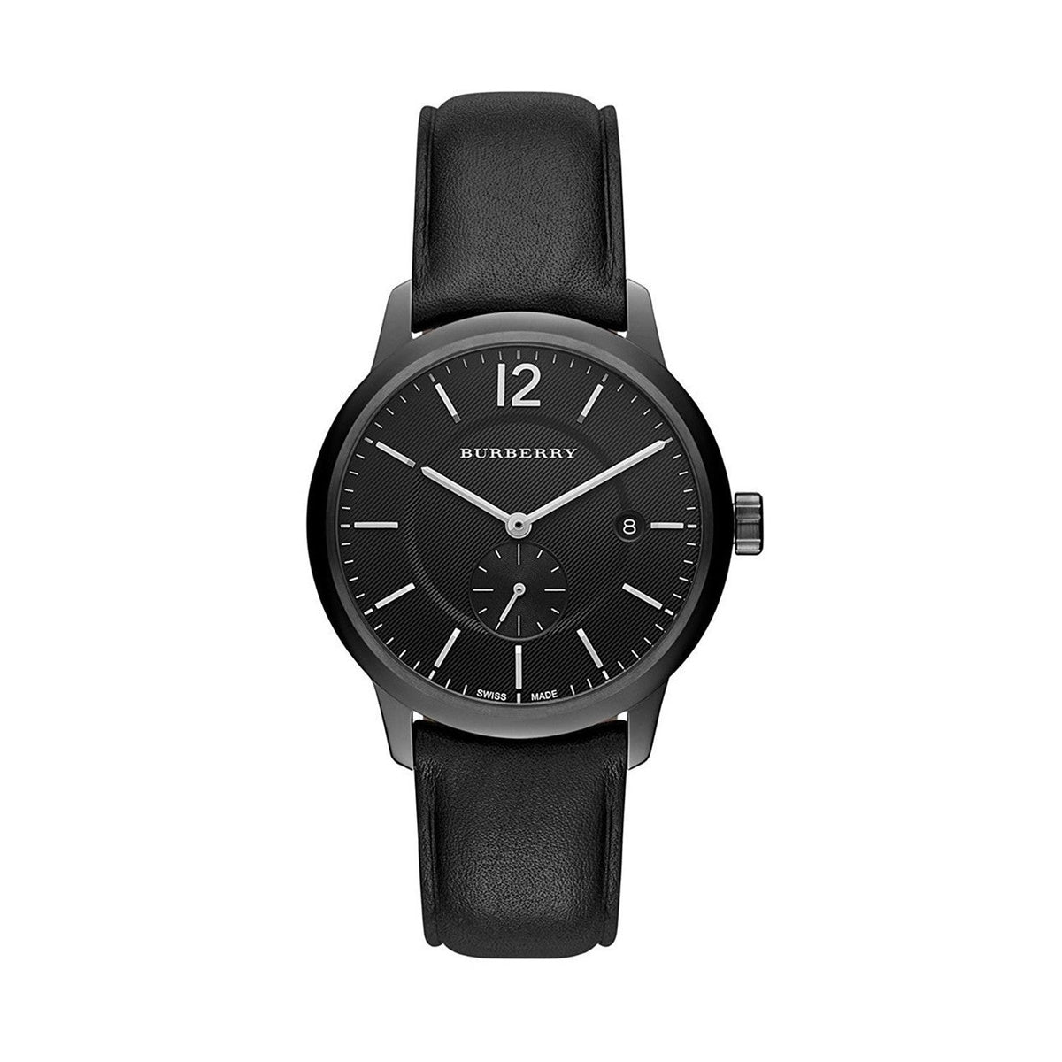 Shop Authentic Burberry The Classic Black Dial Black Leather Strap Watch for Men - BU10003 - Luxxuri