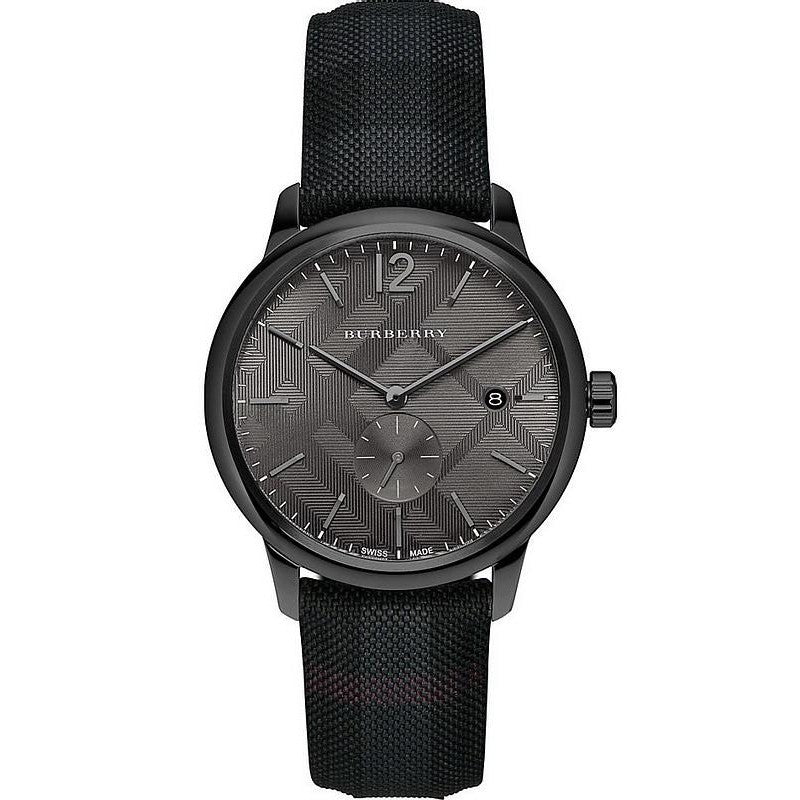 Shop Authentic Burberry The Classic Round Horseferry Black Dial Black Leather Strap Watch for Men - BU10010 - Luxxuri