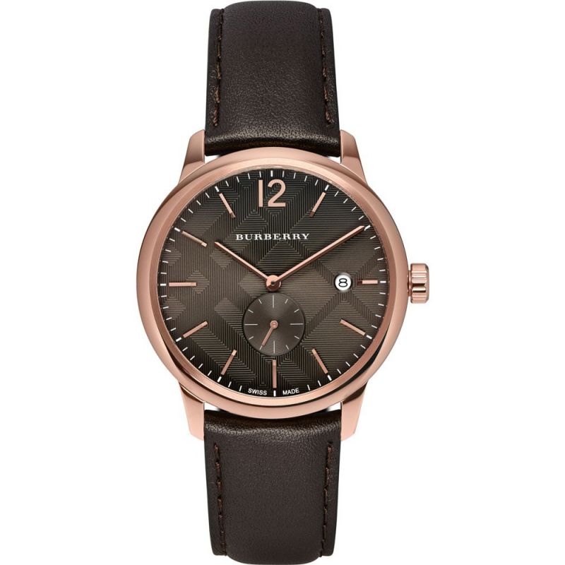 Shop Authentic Burberry The Classic Brown Dial Brown Leather Strap Watch for Men - BU10012 - Luxxuri
