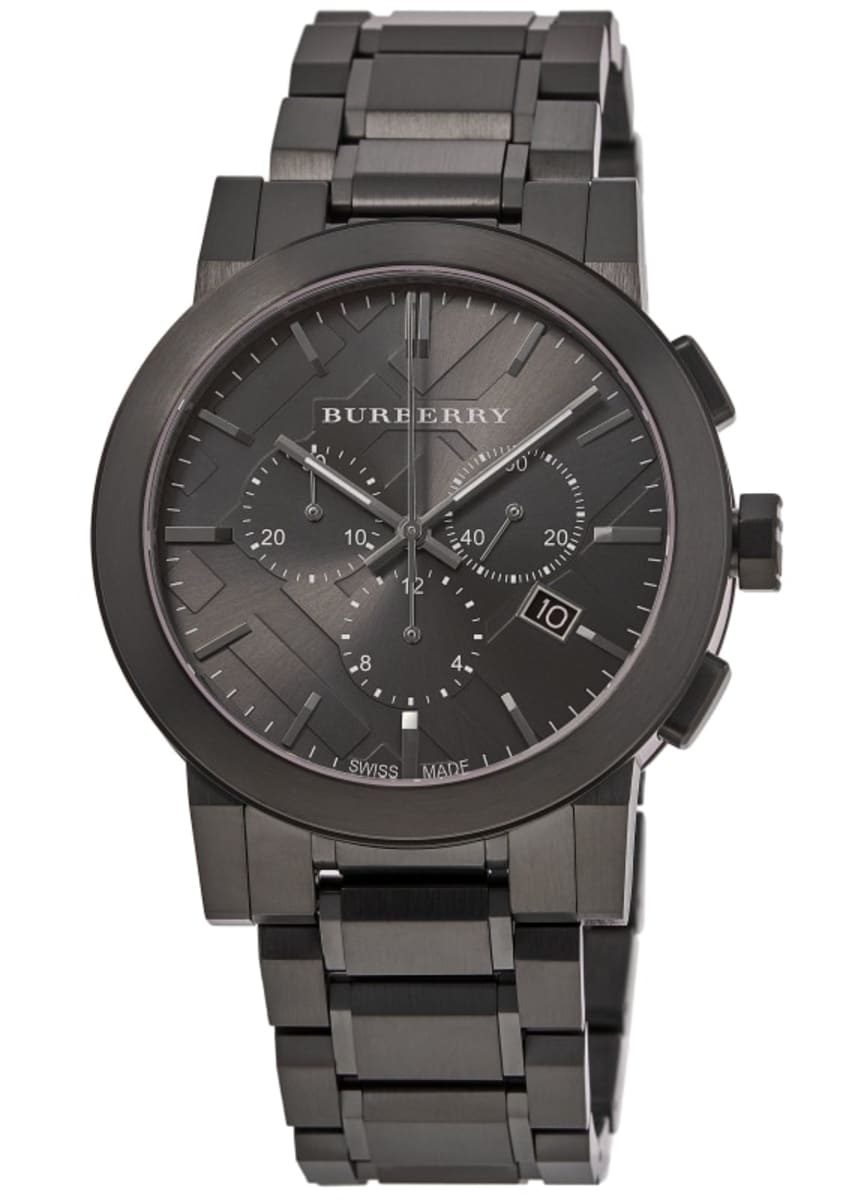 Shop Authentic Burberry The City Grey Dial Gunmetal Grey Steel Strap Watch for Men - BU9354 - Luxxuri