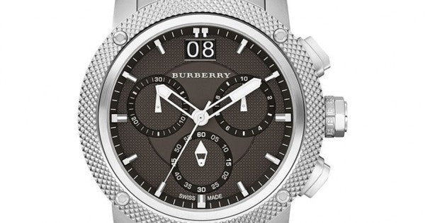 Shop Authentic Burberry Utilitarian Chronograph Black Dial Silver Steel Strap Watch For Men - BU9800 - Luxxuri