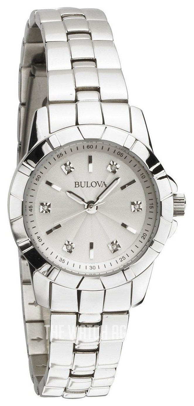 Shop Authentic Bulova Classic Diamonds Silver Dial Silver Steel Strap Watch for Women - 96P121 - Luxxuri