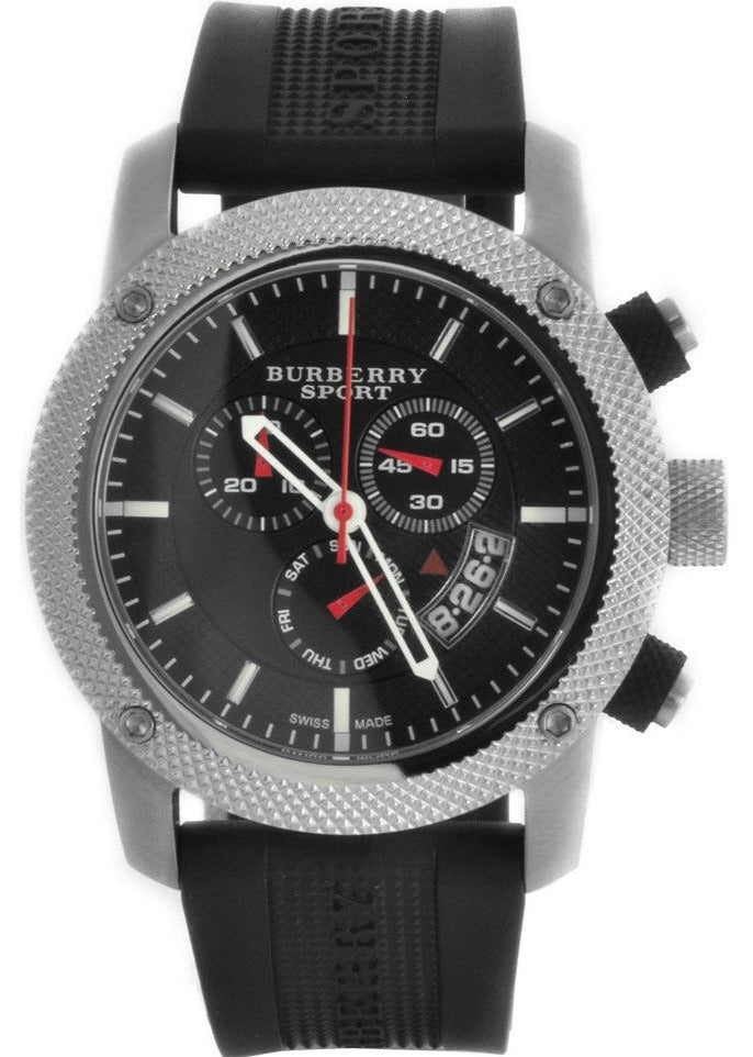 Shop Authentic Burberry Endurance Sport Chronograph Black Dial Black Rubber Strap Watch for Men - BU7700 - Luxxuri
