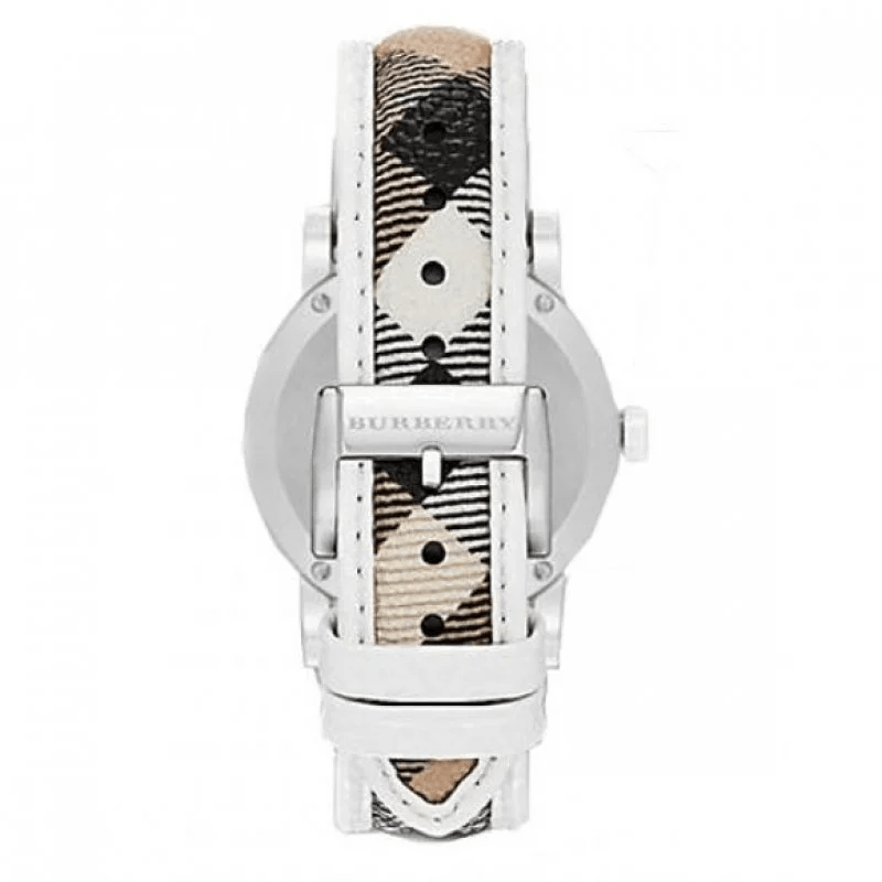 Shop Authentic Burberry The City Silver Dial Brown Leather Strap Watch for Women - BU9136 - Luxxuri