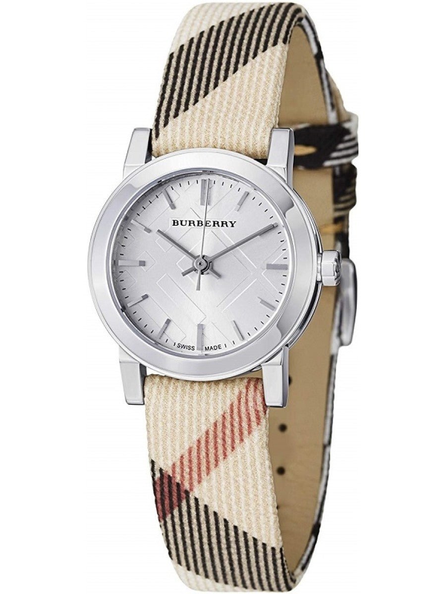 Shop Authentic Burberry The City Nova Silver Dial Brown Leather Strap Watch for Women - BU9212 - Luxxuri