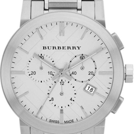 Shop Authentic Burberry The City Chronograph Silver Dial Silver Steel Strap Watch for Men - BU9350 - Luxxuri