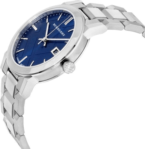Shop Authentic Burberry The City Blue Dial Silver Steel Strap Watch for Men - BU9031 - Luxxuri
