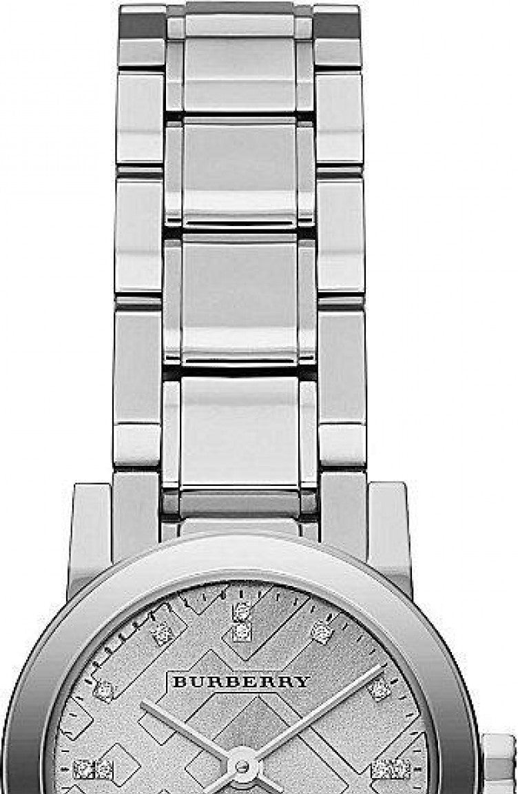 Shop Authentic Burberry The City Silver Diamonds Dial Silver Steel Strap Watch for Women - BU9230 - Luxxuri