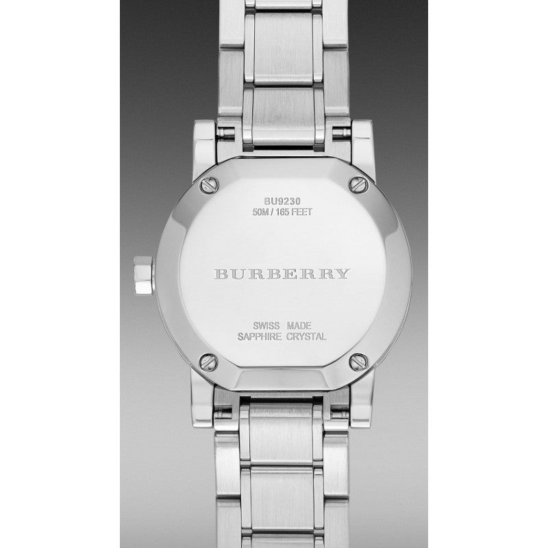 Shop Authentic Burberry The City Silver Diamonds Dial Silver Steel Strap Watch for Women - BU9230 - Luxxuri