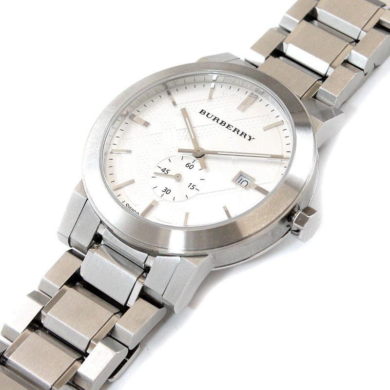 Shop Authentic Burberry The City Silver Dial Silver Steel Strap Watch for Men - BU9900 - Luxxuri