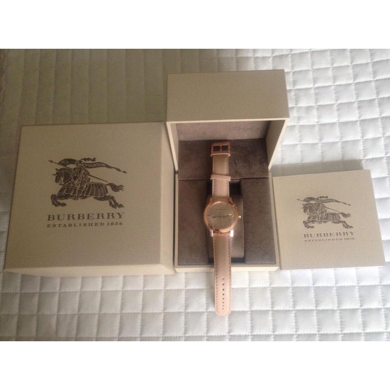 Shop Authentic Burberry The City Beige Dial Brown Leather Strap Watch for Women - BU9014 - Luxxuri
