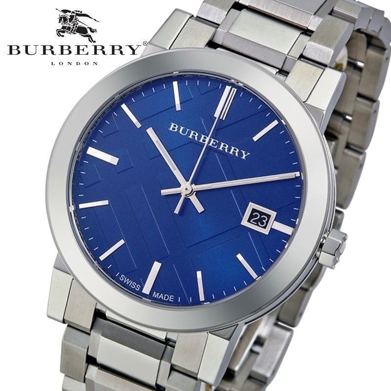 Shop Authentic Burberry The City Blue Dial Silver Steel Strap Watch for Men - BU9031 - Luxxuri