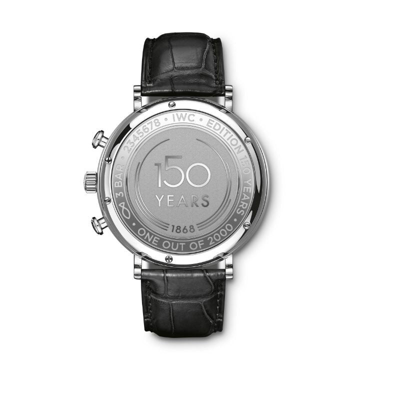 Shop Authentic IWC Portofino Chronograph Blue Dial Black Leather Strap Watch for Men - IW391023 - Luxxuri