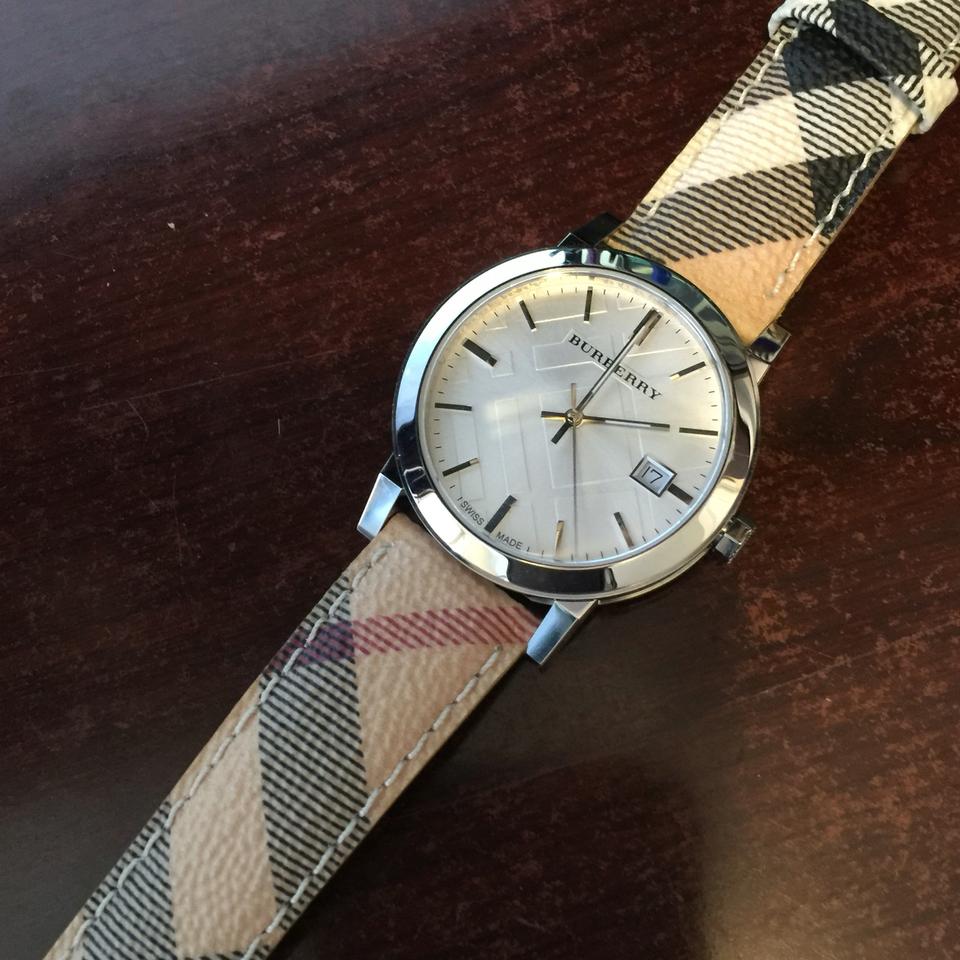 Shop Authentic Burberry The City Silver Dial Brown Leather Strap Watch for Women - BU9025 - Luxxuri
