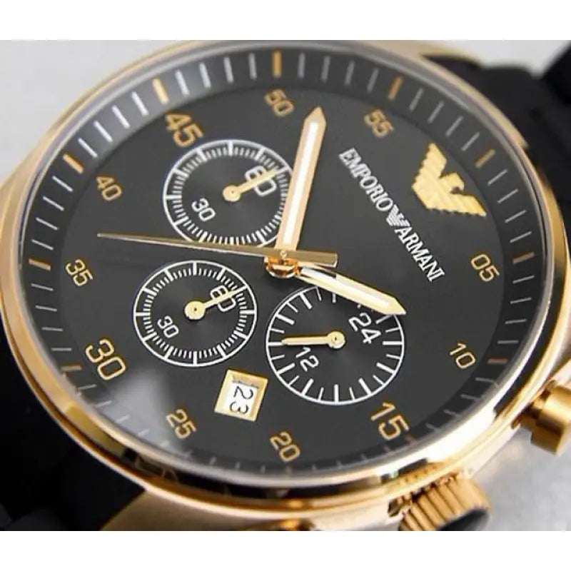 Shop Authentic Emporio Armani Sportivo Quartz Black Dial Black Steel Strap Watch For Men - AR8023 - Luxxuri